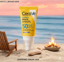 CeraVe Invisible Mineral Sunscreen SPF 50 Face No White Cast 4.32 FL OZ
