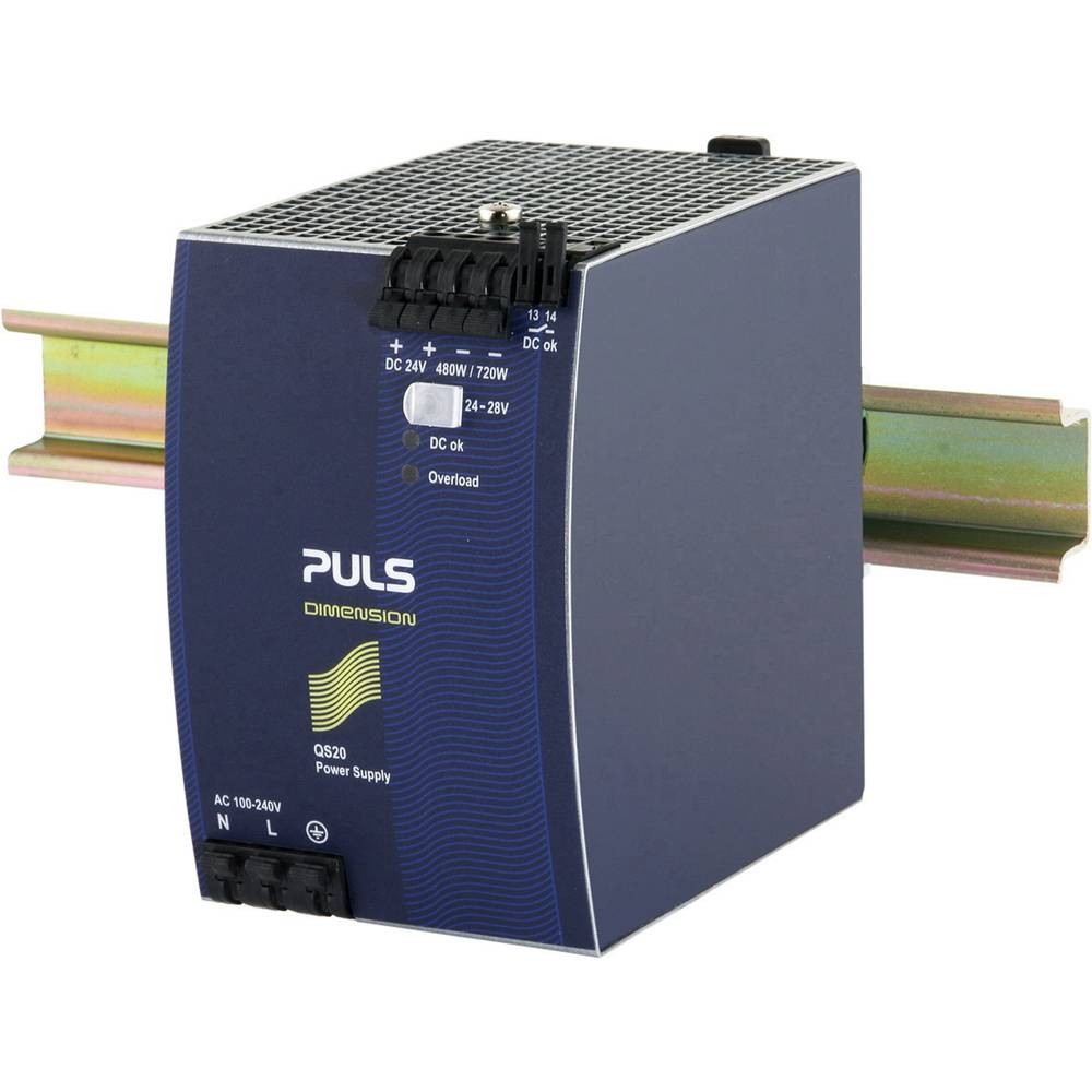Alimentation rail DIN PULS DIMENSION QS20.241 24V à 28V DC 20A 480W