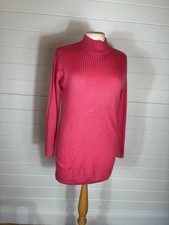M&S SIZE M APPROX 12 14 PINK LIGHTWEIGHT SWEATER DRESS