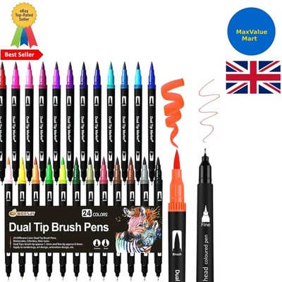 Ungiftige 24 Farben Filzspitze Kunst Marker - Perfekt zum Zeichnen & Kalligrafie