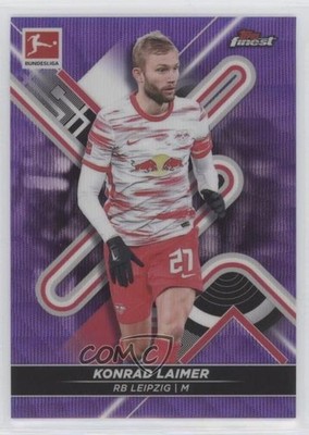 2021 Topps Finest Bundesliga Purple Wave Refractor 50/250 Konrad Laimer #92 09j5