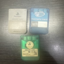 Lot Of 3 Sony PlayStation PS1 Memory Cards