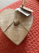 Wooden Heart Coasters - Set of 6 - Mango Wood & perfect for summer new with tags