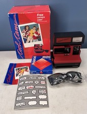 Vintage Polaroid 600 Cool Cam Red Instant Film Camera - Complete w/ Box, Manual