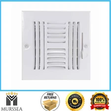 7-3/4 x 7-3/4in 4Way air deflection Steel Wall/Ceiling Register , White EZ-FLO