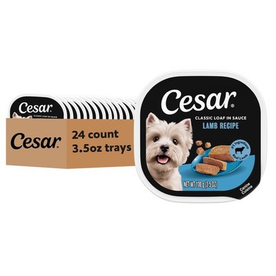 Classic Loaf Sauce Adult Wet Dog Food Lamb Recipe 3.5 oz Peel Trays 24 Count