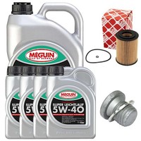 MotoröL Filter Set 5W-40 Meguin 9 Liter + Schraube FüR Mercedes M-Klasse Gl W164