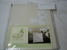 Beansprout Bella Window Valance - Ivory and White Floral Applique 58"x14" NIP