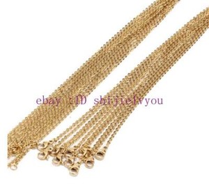 Authentic 10-100PCS gold plated solid silver 18+2 inch 0 chain necklace