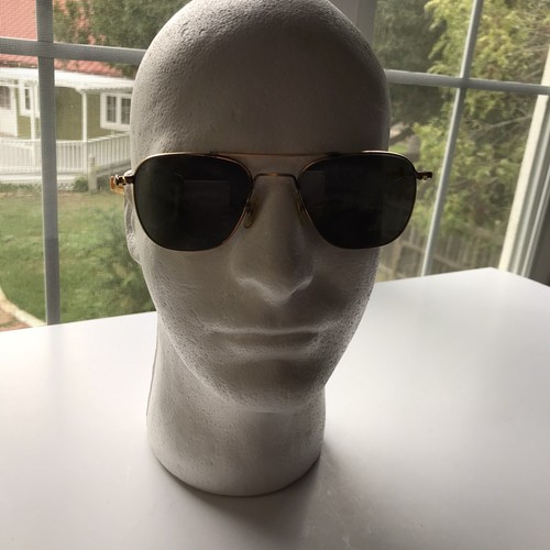 AMERICAN OPTICAL AO 1-10 12K GF GOLD MILITARY AVIATOR SUNGLASSES VINTAGE 1970s - Picture 13 of 20