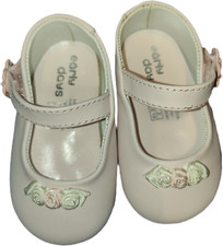 Early Days Girls Soft Soled Leather Upper Occasion Wear Shoes. Size 2