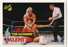 1990 Classic WWF #86 WWE -  Greg The Hammer Valentine wrestling card