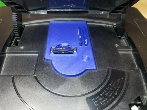 Sega Saturn Rhea / Phoebe 3D Printed Tray Cover with SD Storage - Colors!
