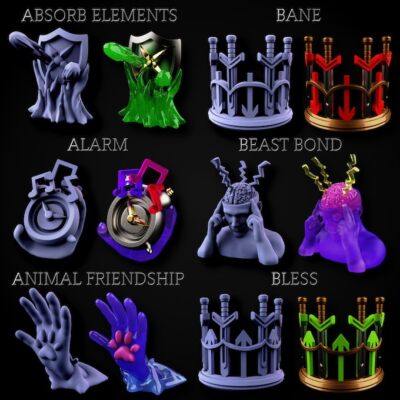 Zaubereffekte 3D unbemalt Level 1 | Wonder Emporium | Tabletop RPG | DnD Geek