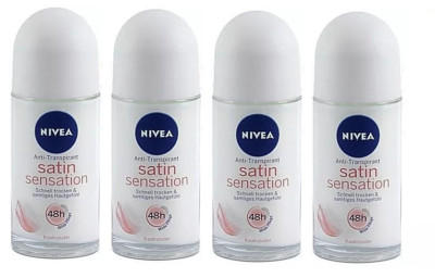 Nivea Roll On Sensation Satinée 50 ml (PACK OF 4)