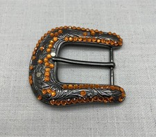 BB Simon Orange Swarovski Crystal Belt Buckle
