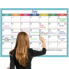 Dry Erase Calendar for Wall - Undated 1 Month Wall Calendar Dry Erase, 40" x 28"