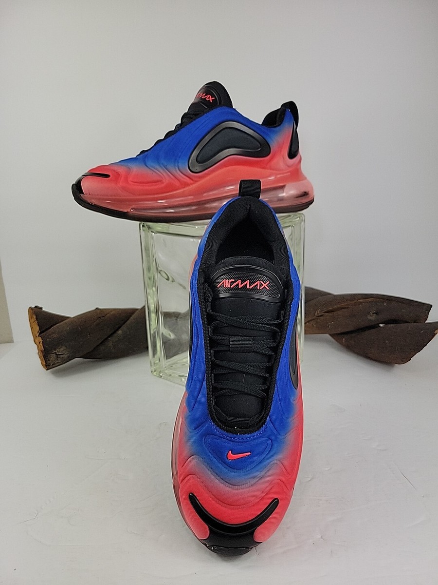 Nike Air Max 720 GS Size Black Racer Blue Crimson Red Shoes AQ3196-013  EUC