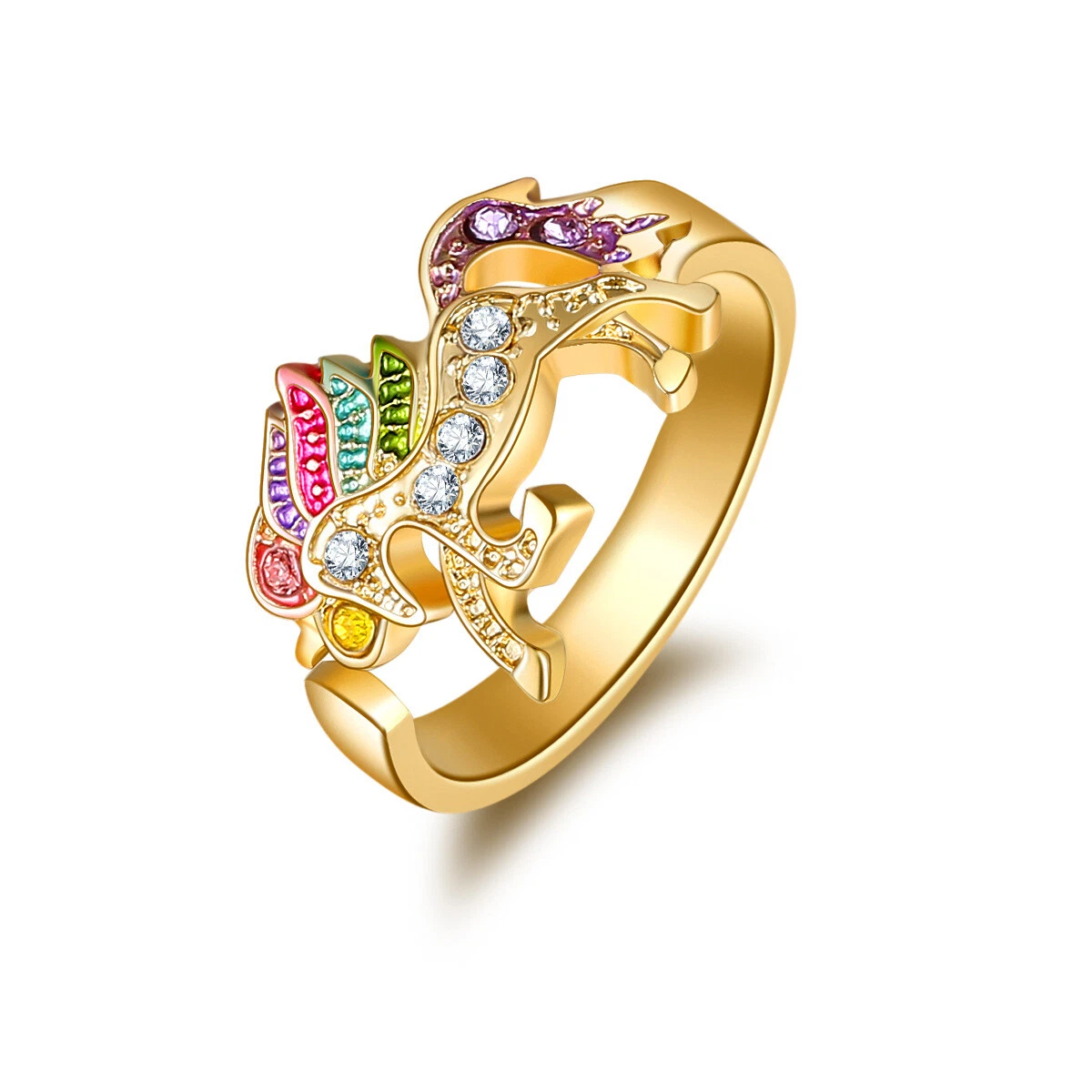 Rainbow unicorn ring outlet