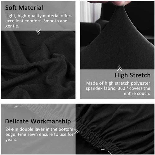 Stretch Sofabezug Schonbezug Massiv Sofabezüge Couch Möbel Schoner 160g - Bild 30 von 54