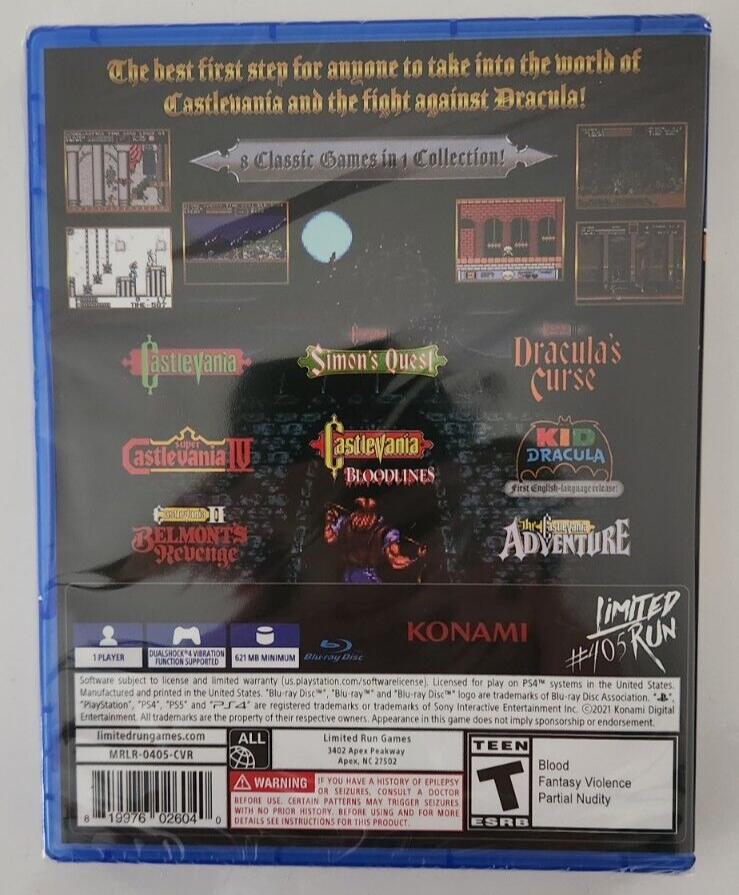 Castlevania Anniversary Collection PS4 Brand New Game (2021 Compilation