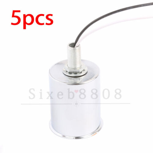 5pcs E27 Ceramic Screw Metal Shell Lamp Socket Light Bulb Base Holder Chrome - Picture 1 of 5
