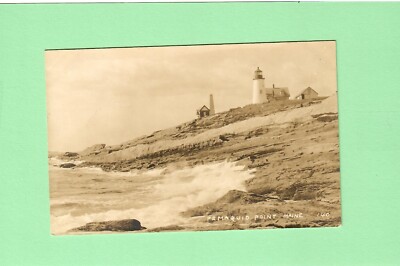 Lighthouse - Maine - Pemaquid Point - Real Photo - Unused Postcard by Defender