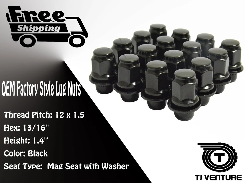 20 PIEZAS TUERCAS MAG OEM NEGRAS 12X1.5 [AJUSTE: TOYOTA]  Foto 2 de 4
