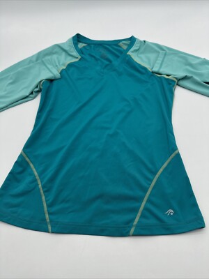 Ideaology Long Sleeve Shirt Women Small Blue Solid ..#19520