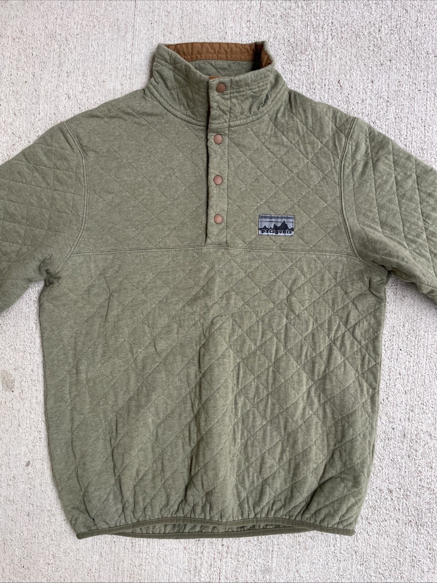 Patagonia Men's Snap-T Quilt Pullover SMALL Forest Green Patagonia Men's Snap-T Quilt Pullover SMALL Forest Green