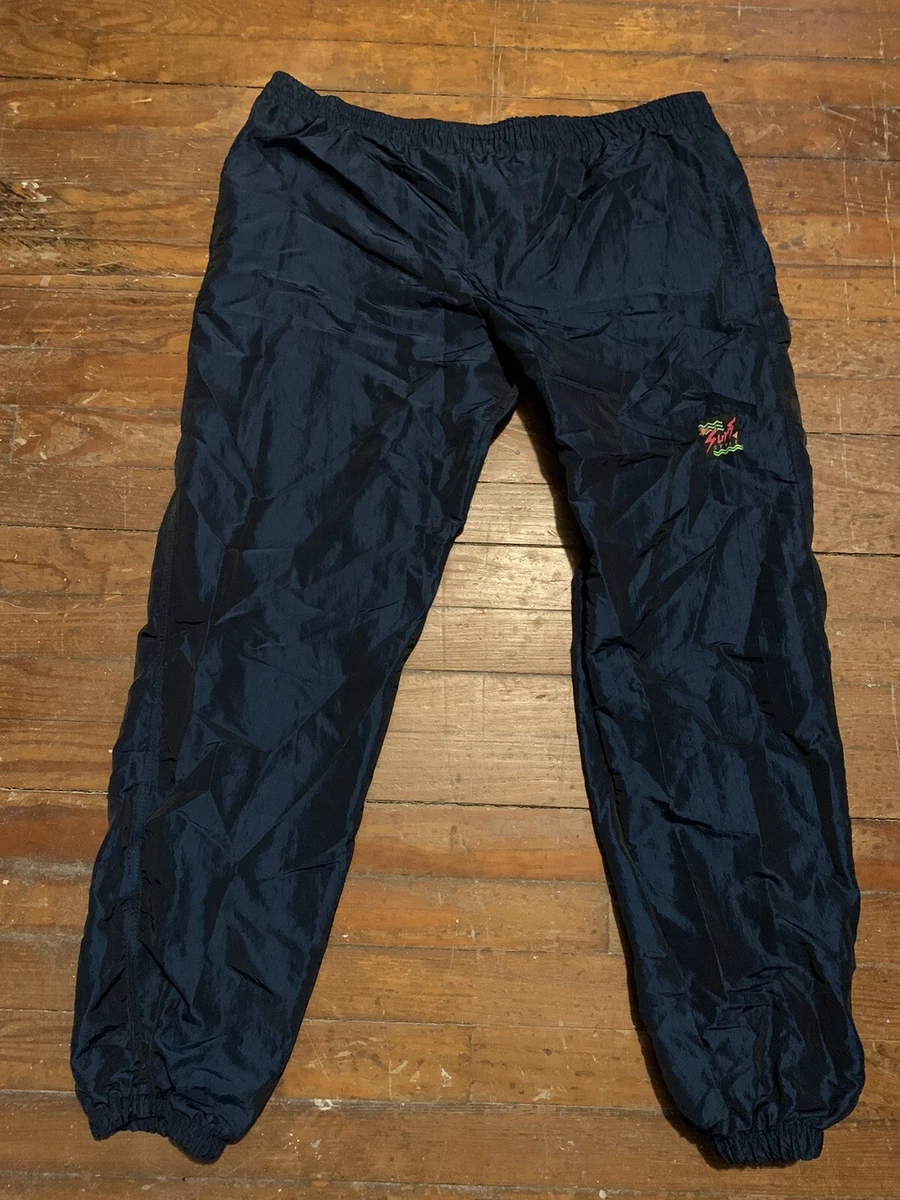 Vtg Surf Style Mens Windbreaker Pants Size Large Green 80 90 New