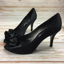 renske fabric peep toe heels