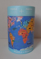 World Map 500 Piece Puzzle  Poster New in box Sealed