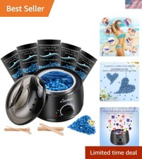 Waxing Kit Wax Warmer - Wax Kit Hair Removal 6 Adjustable Temperature with 5 ...