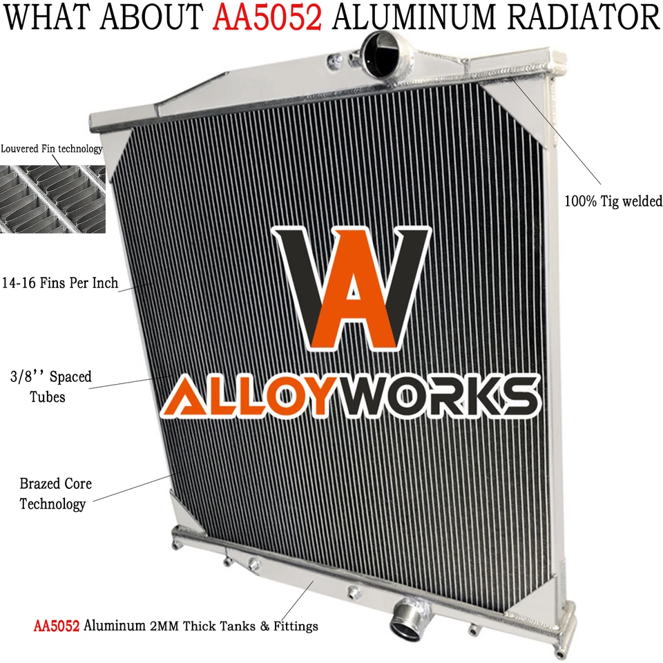 For 2003-2008 MACK CX CXN VISION Volvo VNL VN VNM Model 3 Rows Aluminum Radiator Foto 2 de 4