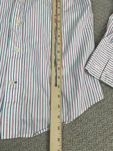 Abercrombie Long Sleeve striped pink and blue medium button down* - Picture 5 of 7