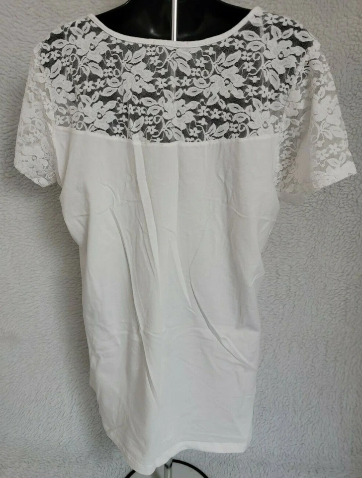 Camisa Top Blusa Ambiance Mujer Talla 3X Blanca Floral Foto 4 de 4