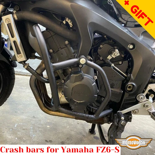 For Yamaha FZ6 engine guard FZ6-S crash bars Fazer FZ6 S2 engine bars, Bonus