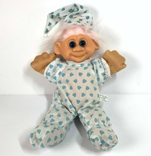 Vintage 1990's Fairy Tale Troll In Pajamas Pj's Troll Doll Extra Large
