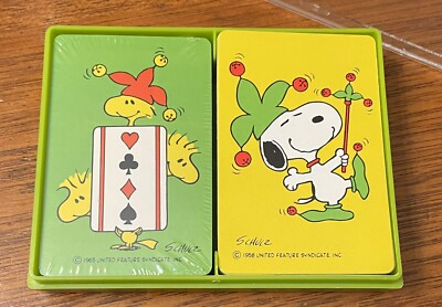 Vintage Jolly Jokers Peanuts Hallmark Bridge Playing Cards Snoopy