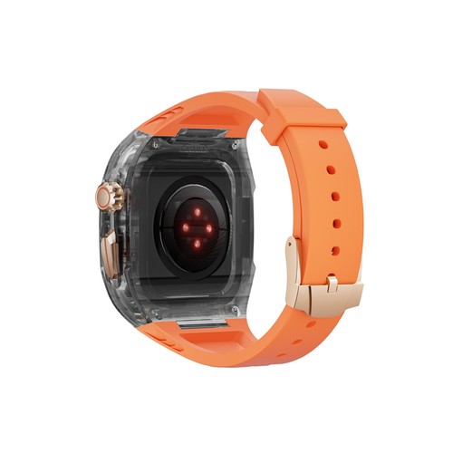 Custodia Trasparente Cinturino Silicone per Apple Watch Ultra e Ultra2 49mm 40/41/44/45mm - Foto 25 di 63