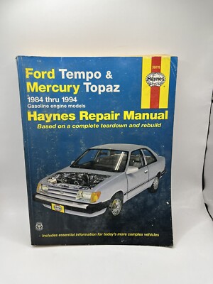 Ford Tempo, Mercury Topaz 2WD Petrol (84-94) Haynes Repair Manual USA PB 1st VGC