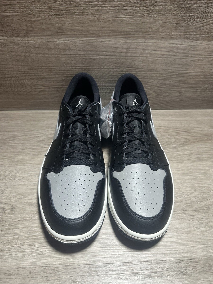Nike Air Jordan 1 Retro Low Golf Shadow Black Gray Spikes Cleats