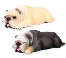 2 pezzi Sleepy Bulldog cane animale giocattolo PVC action figure bambini giocattoli festa regali