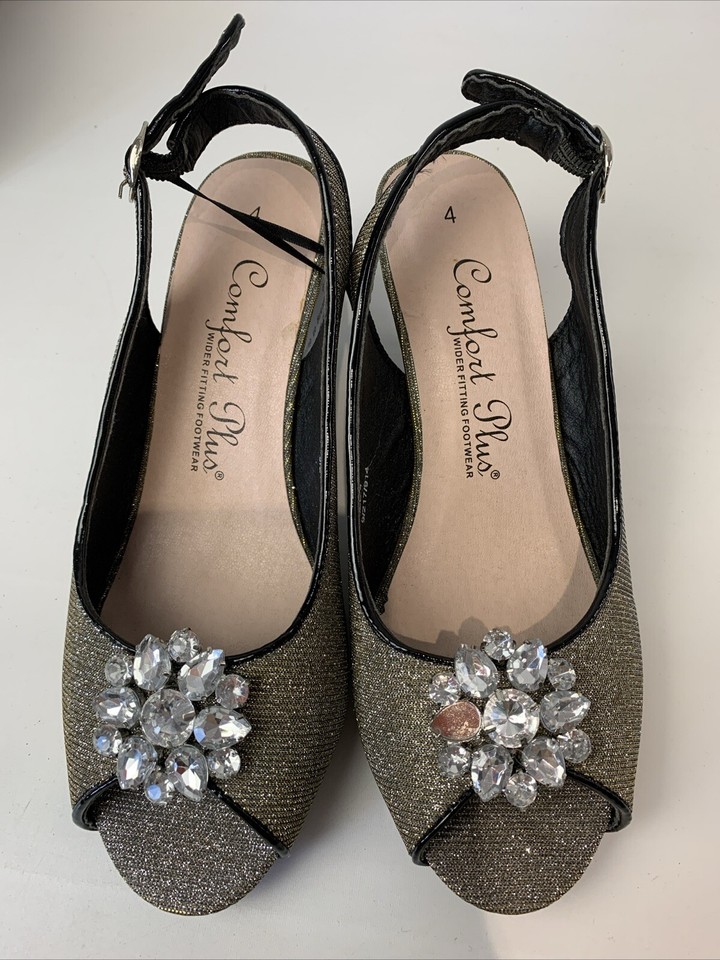 Comfort Plus Wider Fitting Footwear Fairbanks Gold UK4 Us5 shoes L258