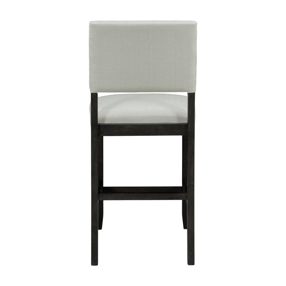 5 Piece Counter Height Dining Set Espresso Beige Elegant Table and 4