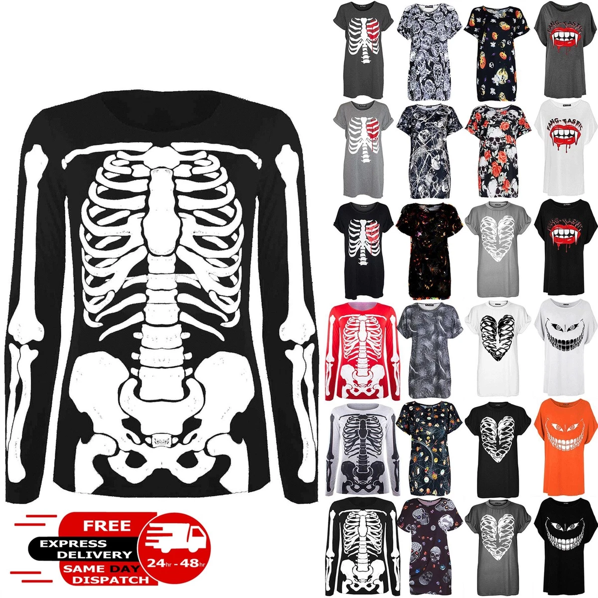 ladies skeleton t shirt