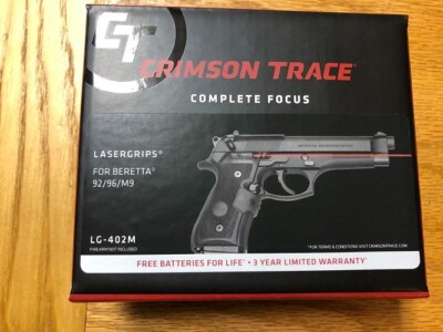 Crimson Trace LG-402M LaserGrips Red Laser For Beretta 92, 92A1