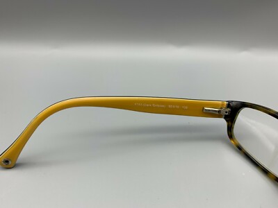 Coach HC6001 Emily 5055 Small Tortoise Yellow Rectangle Eyeglasses 48-15 135 New Coach HC6001 Emily 5055 Small Tortoise Rectangle Eyeglasses  main image 2