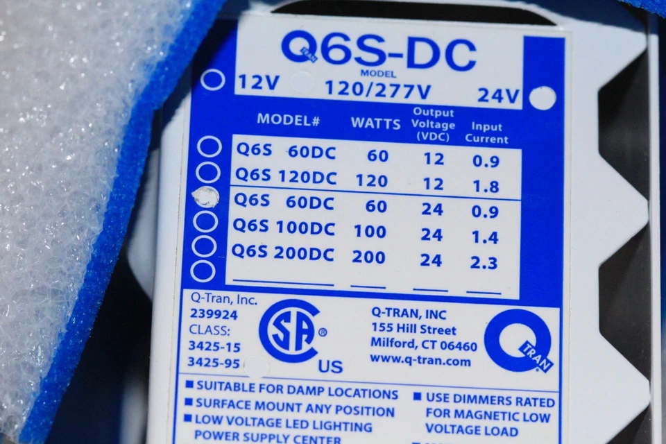 QTRAN Led Transformer Q6S-DC Led 60W 24V Q6S-60DDT-120/277-24V - Image 3 of 3